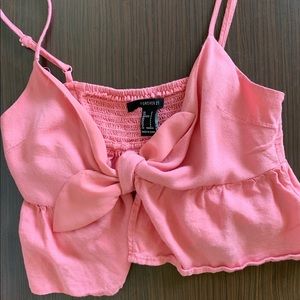 Forever 21 front tie Pink tank